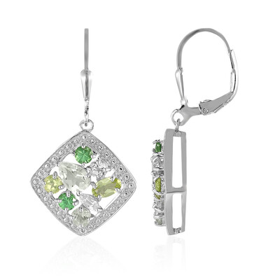 Orecchini in argento con Ametista Verde