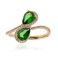 Anello in oro con Tsavorite AAA del Kenia (CIRARI)