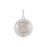 Ciondolo in argento con Quarzo Rutilato Ramato (Granulieren)
