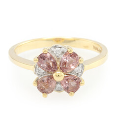 Anello in oro con Zaffiro Padparadscha (non riscaldato) (AMAYANI)