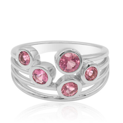 Anello in argento con Tormalina Rosa