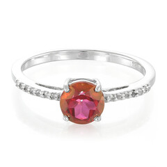 Anello in argento con Topazio Ciliegia