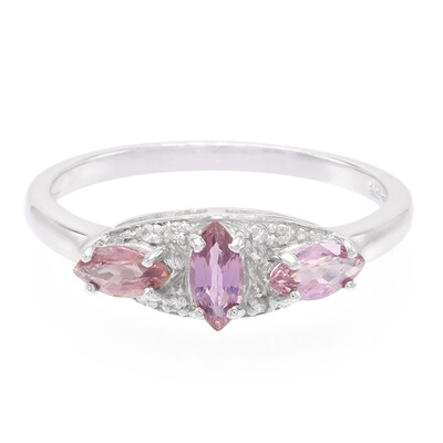 Anello in argento con Zaffiro Ceylon Porpora (non riscaldato)