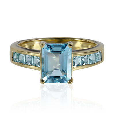 Anello in argento con Topazio Blu Cielo