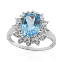Anello in argento con Topazio Blu Cielo