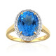 Anello in oro con Topazio Blu Svizzero (Adela Gold)