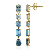 Orecchini in argento con Topazio Blu Londra