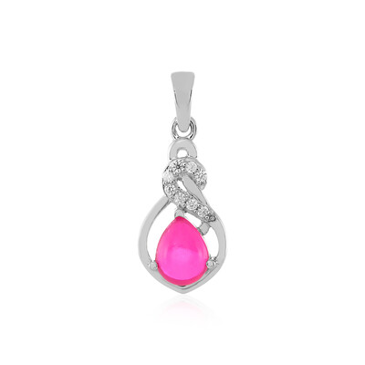 Ciondolo in argento con Opale Rosa dell'Etiopia
