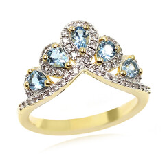 Anello in argento con Acquamarina Ofiki