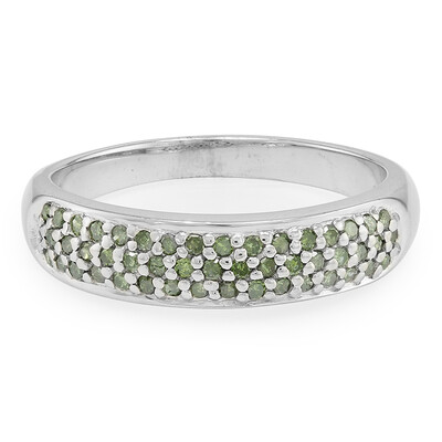 Anello placcato in platino con Diamante Fancy
