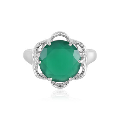 Anello in argento con Onice Verde (Adela Silber)