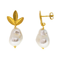 Orecchini in argento con Perla di Acqua Dolce (Joias do Paraíso)