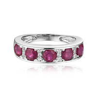 Anello in argento con Rubino del Madagascar