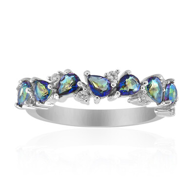 Anello in argento con Quarzo Mistico Blu