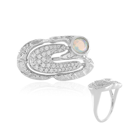 Anello in argento con Opale di Welo (MONOSONO COLLECTION)