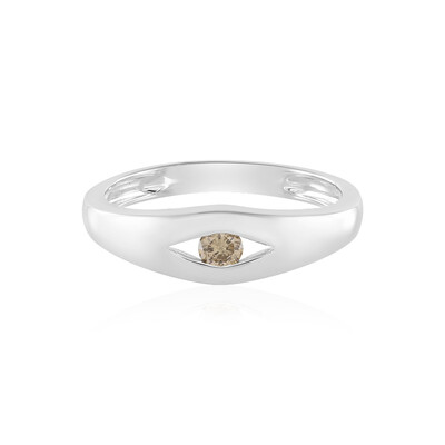 Anello in argento con Diamante Champagne I2