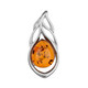 Ciondolo in argento con Ambra Baltica Cognac (dagen)