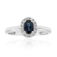 Anello in oro con Zaffiro Ceylon Blu