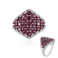 Anello in argento con Rodolite