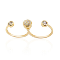 Anello in oro con Diamante Champagne d'Argyle SI2 (de Melo)