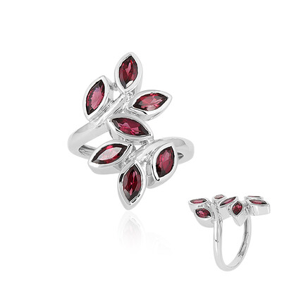 Anello in argento con Rodolite Lampone
