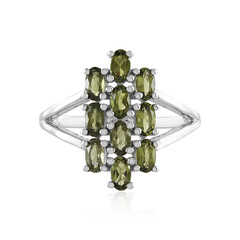 Anello in argento con Moldavite