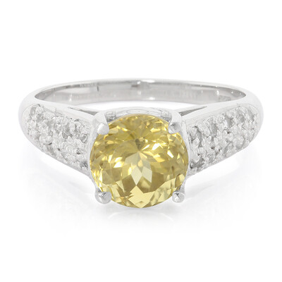 Anello in argento con Quarzo Champagne