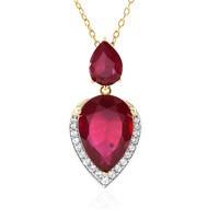 Collana in argento con Rubino del Madagascar