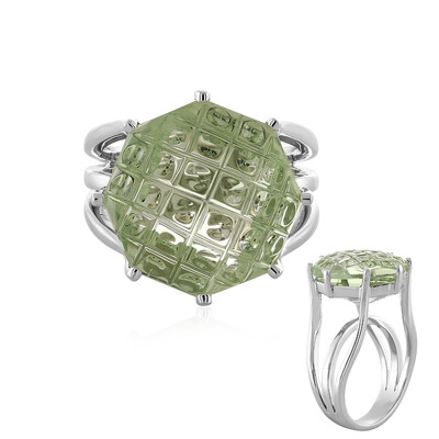 Anello in argento con Ametista Verde