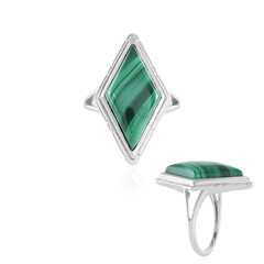 Anello in argento con Malachite