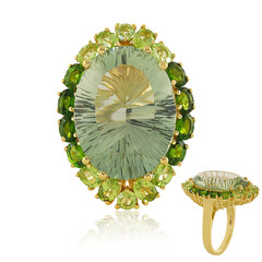 Anello in argento con Ametista Verde