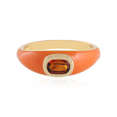 Anello in argento con Citrino Brandy