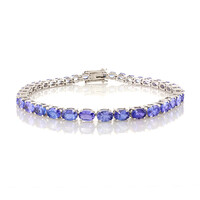 Bracciale in platino con Tanzanite AAA
