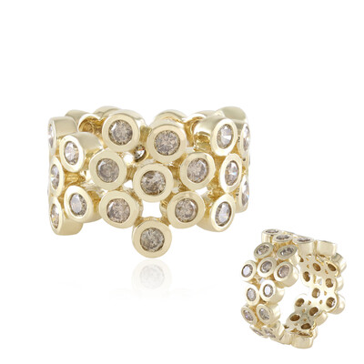 Anello in oro con Diamante Champagne I2 (de Melo)
