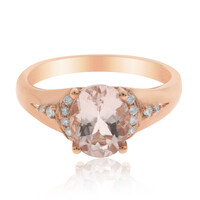 Anello in oro con Morganite AAA