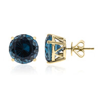Orecchini in oro con Topazio Blu Londra