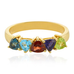 Anello in argento con Topazio Blu Londra