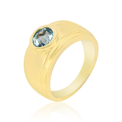 Anello in argento con Topazio Blu Svizzero