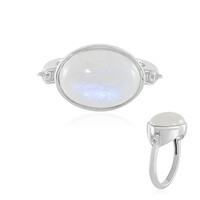 Anello in argento con Pietra di Luna Arcobaleno