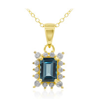 Collana in argento con Topazio Blu Londra