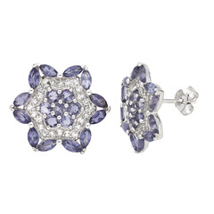 Orecchini in argento con Iolite