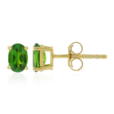 Orecchini in argento con Diopside Russo