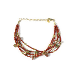 Bracciale in argento con Unakite (Riya)