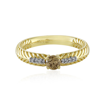 Anello in oro con Diamante Champagne I2 (Ornaments by de Melo)