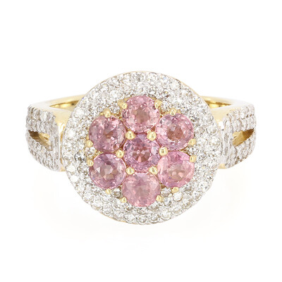 Anello in oro con Zaffiro Padparadscha (non riscaldato) (AMAYANI)