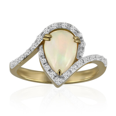 Anello in oro con Opale di Welo (Adela Gold)