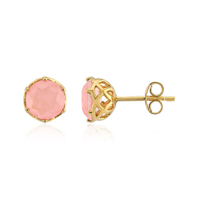 Orecchini in argento con Quarzo rosa pastello