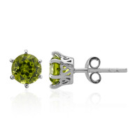 Orecchini in argento con Peridoto della Birmania