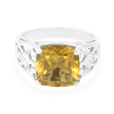 Anello in argento con Quarzo Champagne