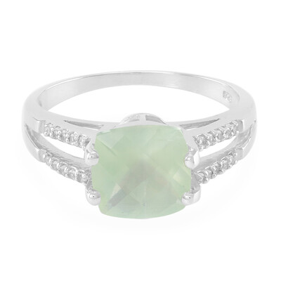 Anello in argento con Prehnite